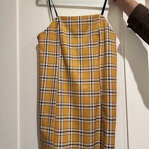Urban Outfitters Mustard Plaid Dress